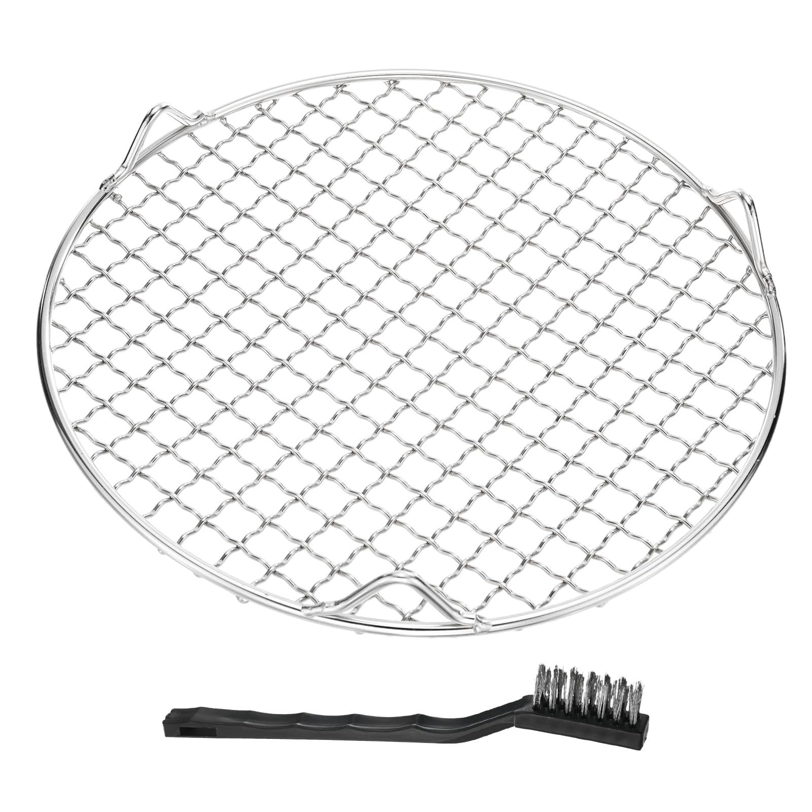 M METERXITY 1 Pack Wire Cooling Racks for Baking with Legs, Round Stainless Steel Cooling Racks for Cooking Baking Steaming BBQ, Dishwasher Safe [9.06'' x 2.7'', Free Cleaning Brush] — image 1