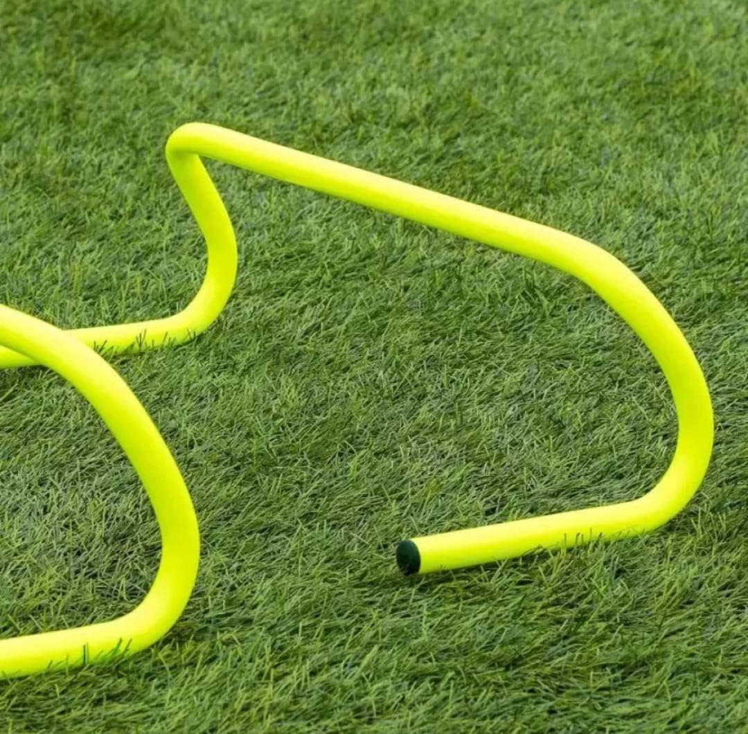 Navrang 6 Inches Long Agility Hurdles for Sports Training, Running, Jumping Drills, Soccer, Football, Gym, Fitness, Exercise, Pack of 1, Molded, Yellow-image-2