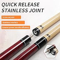 Vista 5 de AKLOT Pool Cue Sticks, 58"/42" Canadian Maple Professional Billiard Sticks, Taco De Billar Super Straightened Up 2-Piece Queue for Home, Pool Cues