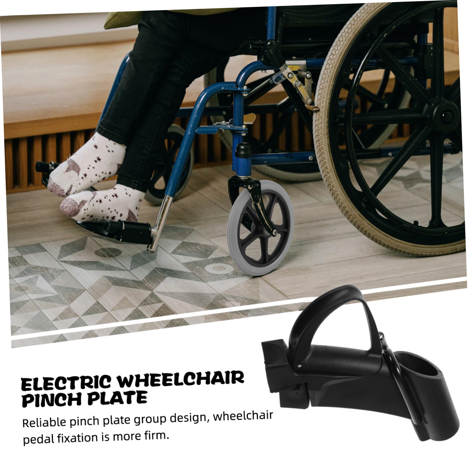 FOMIYES 4 Soportes Para Pedales Accesorio Para Silla De Ruedas Pieza De Fijación Para Silla De Ruedas Reposapiés Resistente Soporte Para Pieza De Repuesto Para Silla De Ruedas