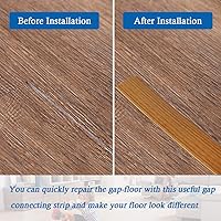 Vista 4 de Tira de Transición de Suelo Autoadhesiva Tiras de Cobertura de Suelo Laminado de 2" de Ancho Divisor Plano de Vinilo Transiciones Diseño Elegante