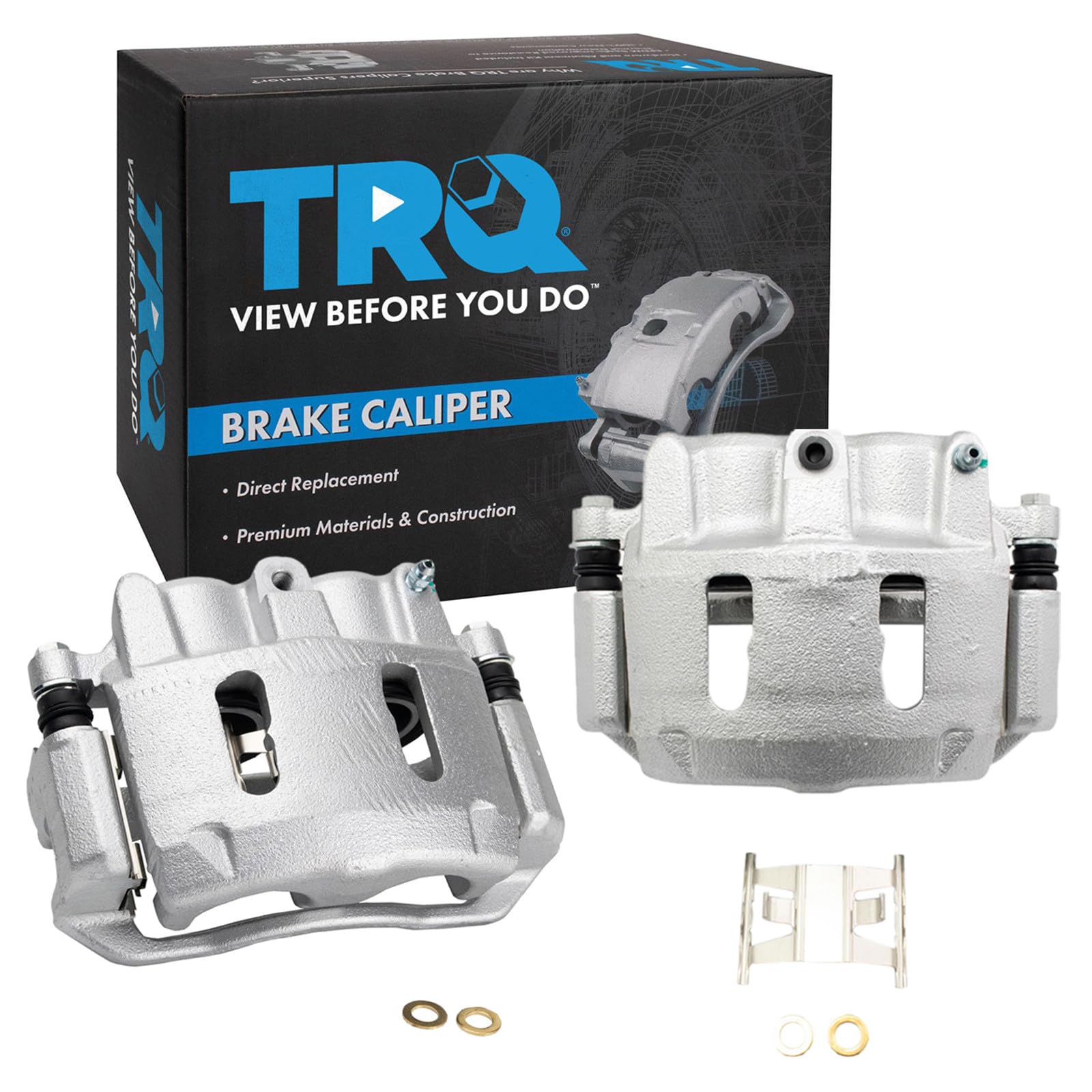 TRQ Front Brake Caliper Set Compatible with 1995-2001 Ford Explorer 1995-2002 Ranger 1995-2008 Mazda B2300 1998-2001 B2500 1995-2007 B3000 B4000 1997-2001 Mercury Mountaineer