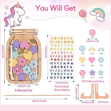 Magnetic Reward Jar,Personalized Reward Jar,Classroom Reward Jar,Kids Reward Jar