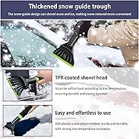 Vista 4 de 2 PCS Ice Scraper for Car Windshield, Scratch-Free Auto Window Snow Scraper with Foam Handle to Remove Snow, Frost and Ice, Portable Snow Removal