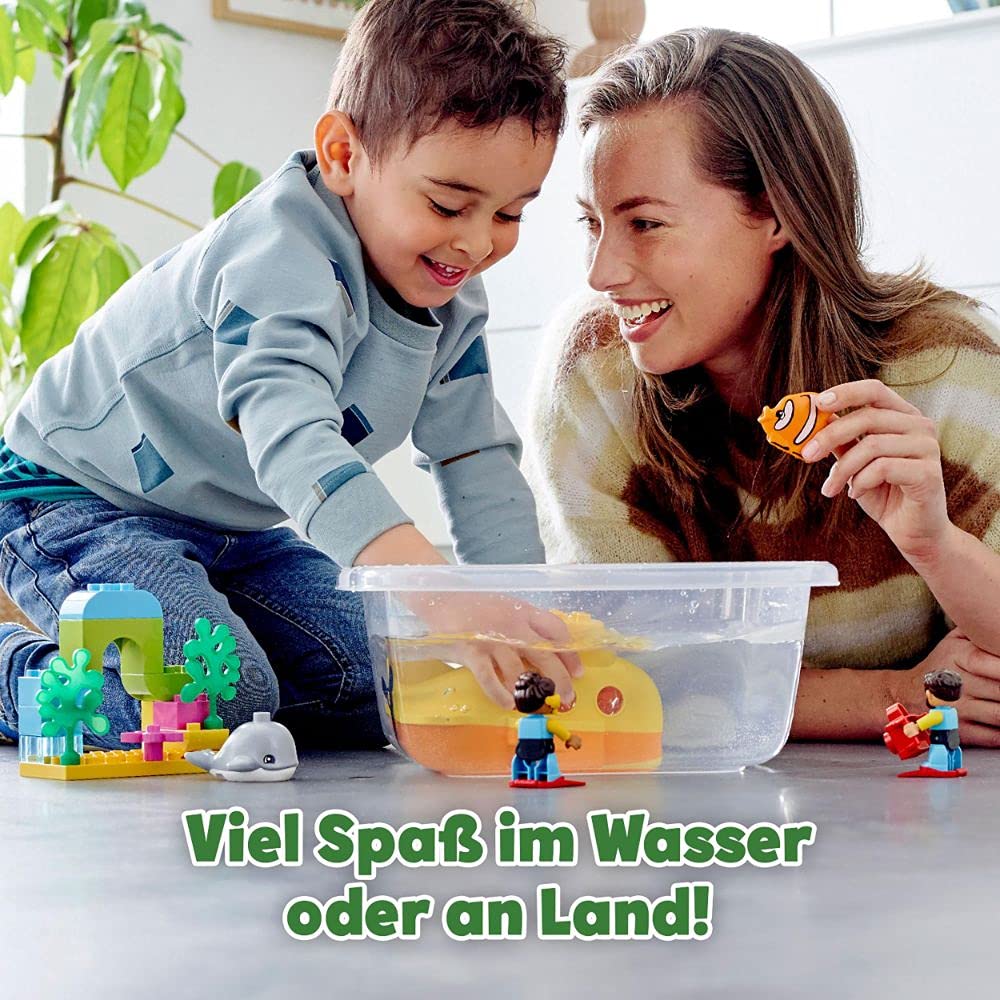 LEGO 10910 DUPLO Town U-Boot-Abenteuer, Badespielzeug das Luftblasen Macht, Bauset für Kinder im Alter von 2 Jahren
