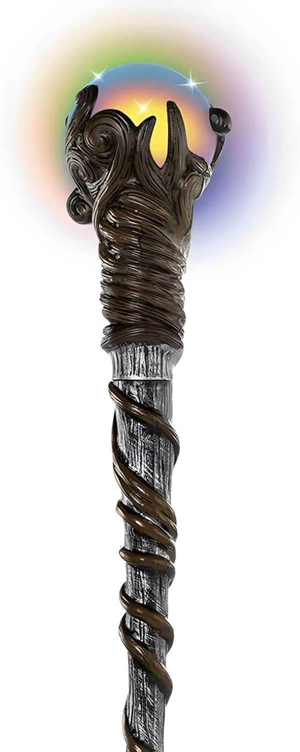 amscan Light Up Wizard Staff Costume Accessory, Adults and Teens 56 1/2"