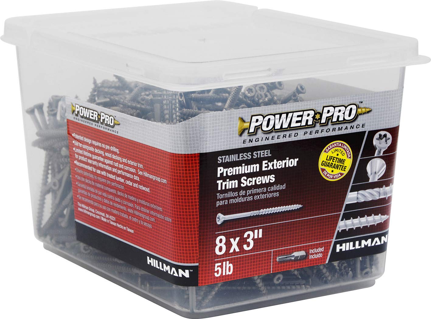 The Hillman Group 48646 Power Pro Zierschraube, 20,3 x 7,6 cm