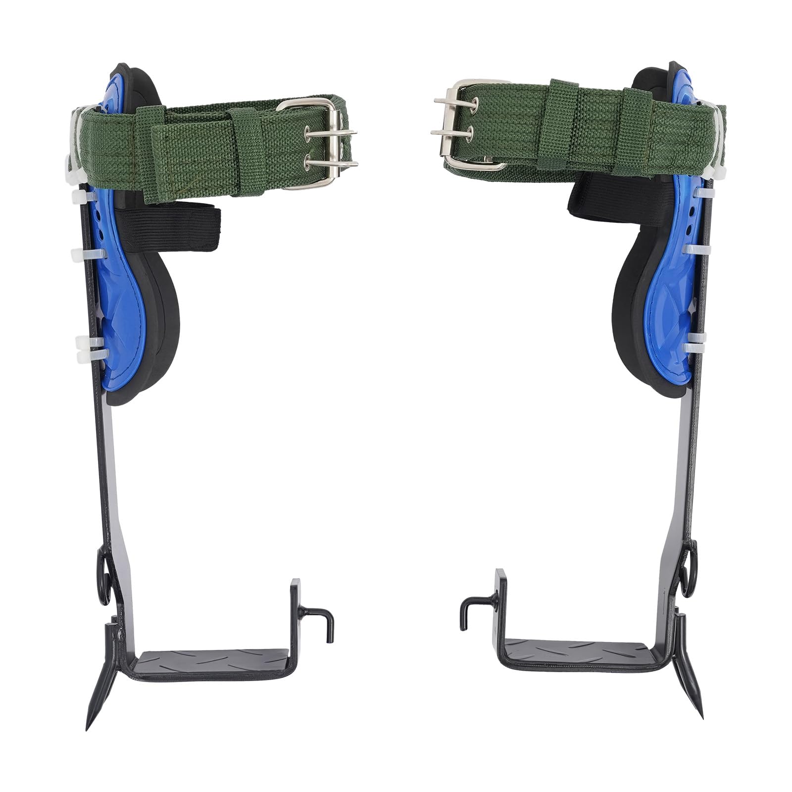 Crampons d'arbre en acier trempé 45# avec sangles réglables, pédale antidérapante 100kg pour élagage et cueillette