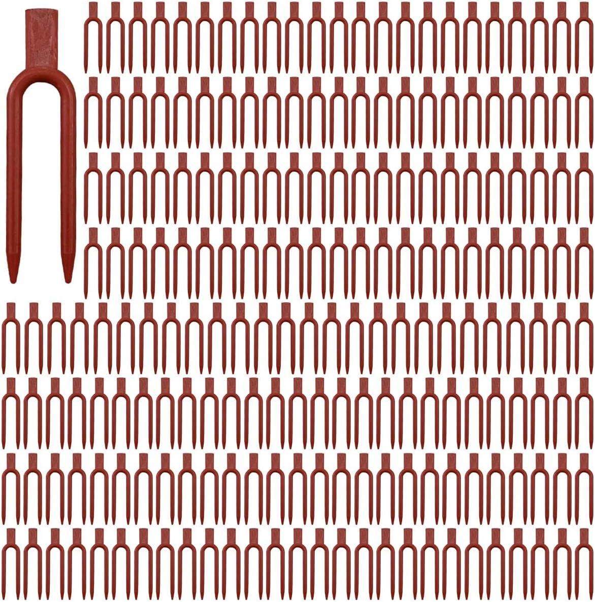 KVZVK 200 Pcs Strawberry Fixing Support Pins Plastic Plant Clips,U-Shaped Garden Anchor Clips for Plant Cuttings and Runners Rooting