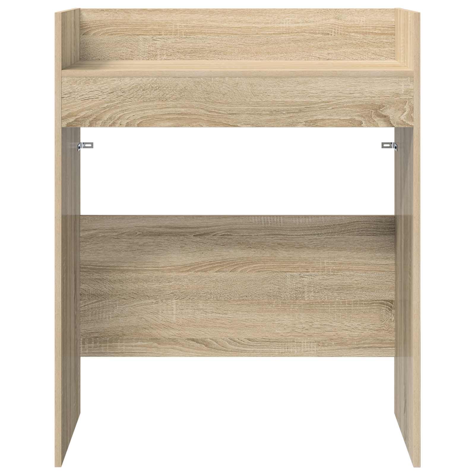 vidaXL Table de DJ Chêne Sonoma 62 x 45 x 102 cm Bois d'ingénierie, Table DJ en U, Espace de Travail Ergonomique, équipement Audio Multifonction, Station Pro