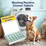 Washing Machine Cleaner -15 Pack, Formulated for Pet Owners | Compatible with HE, Top & Front Load Washer | Septic Safe | Fresh Scent | Removes Residue | Remove Stubborn Pet Hair (15)