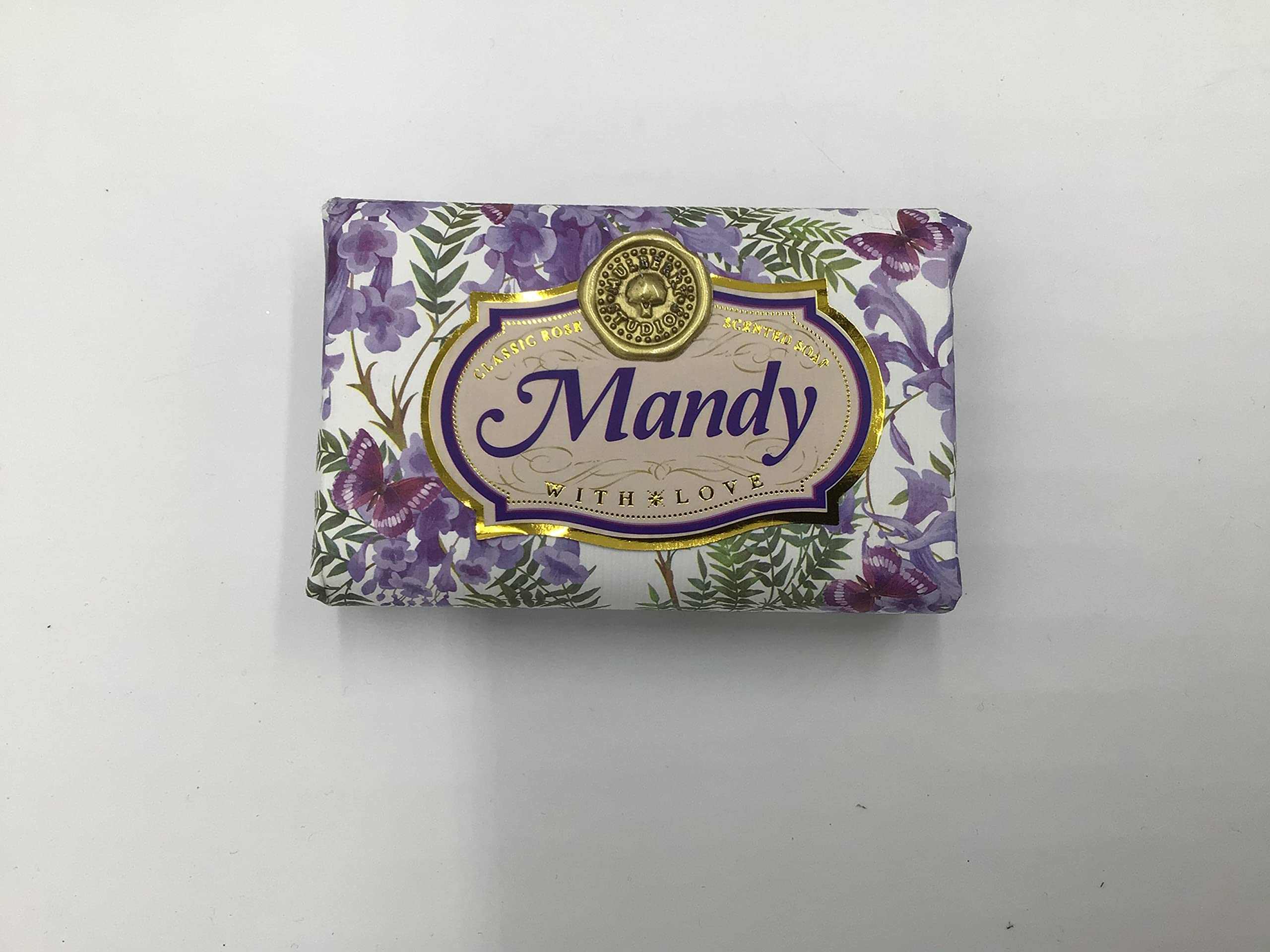 Mandy - Gift Soap Bar For Her Birthday Rose Scent Mum Grandmother Cleanser Lather Present Girl