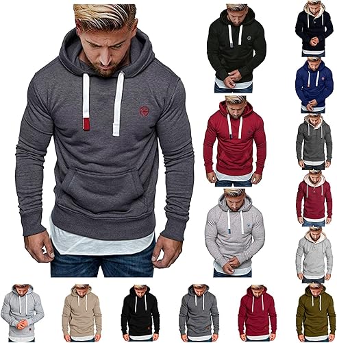 Sudaderas con capucha para hombre que absorben la humedad y son transpirables deportivas casuales de forro polar