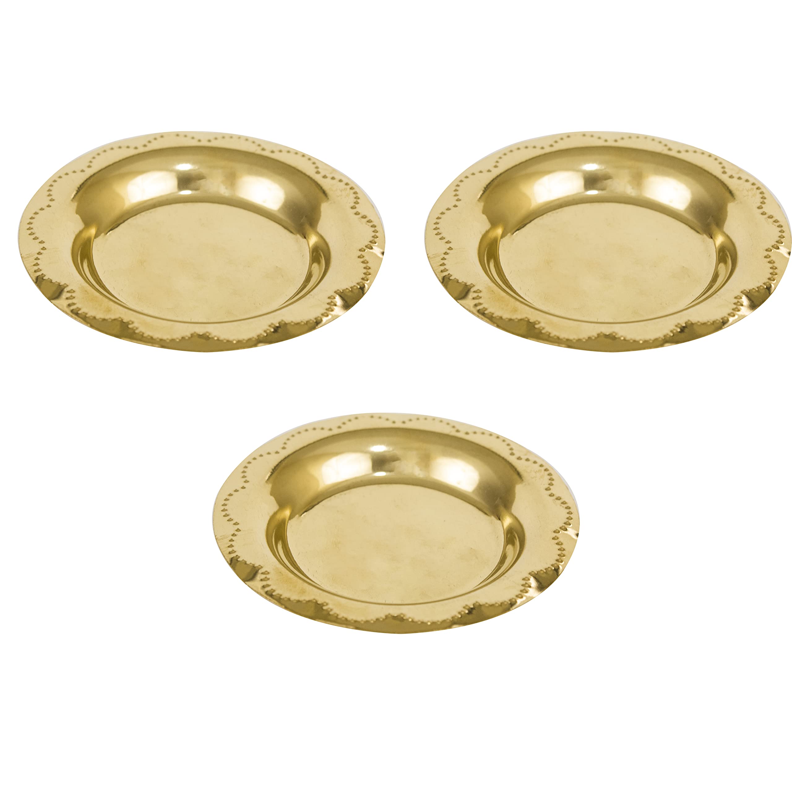Spillbox Traditional Brass Diya for Puja | Pooja Aarti | Arti Deepak Deepam Oil Lamp for Home Temple Puja Articles Decor Gifts -MicroDDPlate (3)