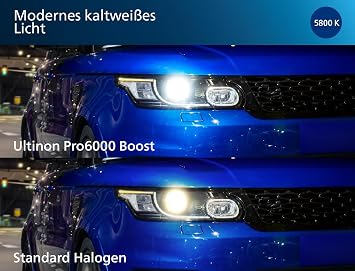 Philips Ultinon Pro6000 Boost H7 LED Headlight Bulb with Road Legal * 300% Brighter Light ** Silver