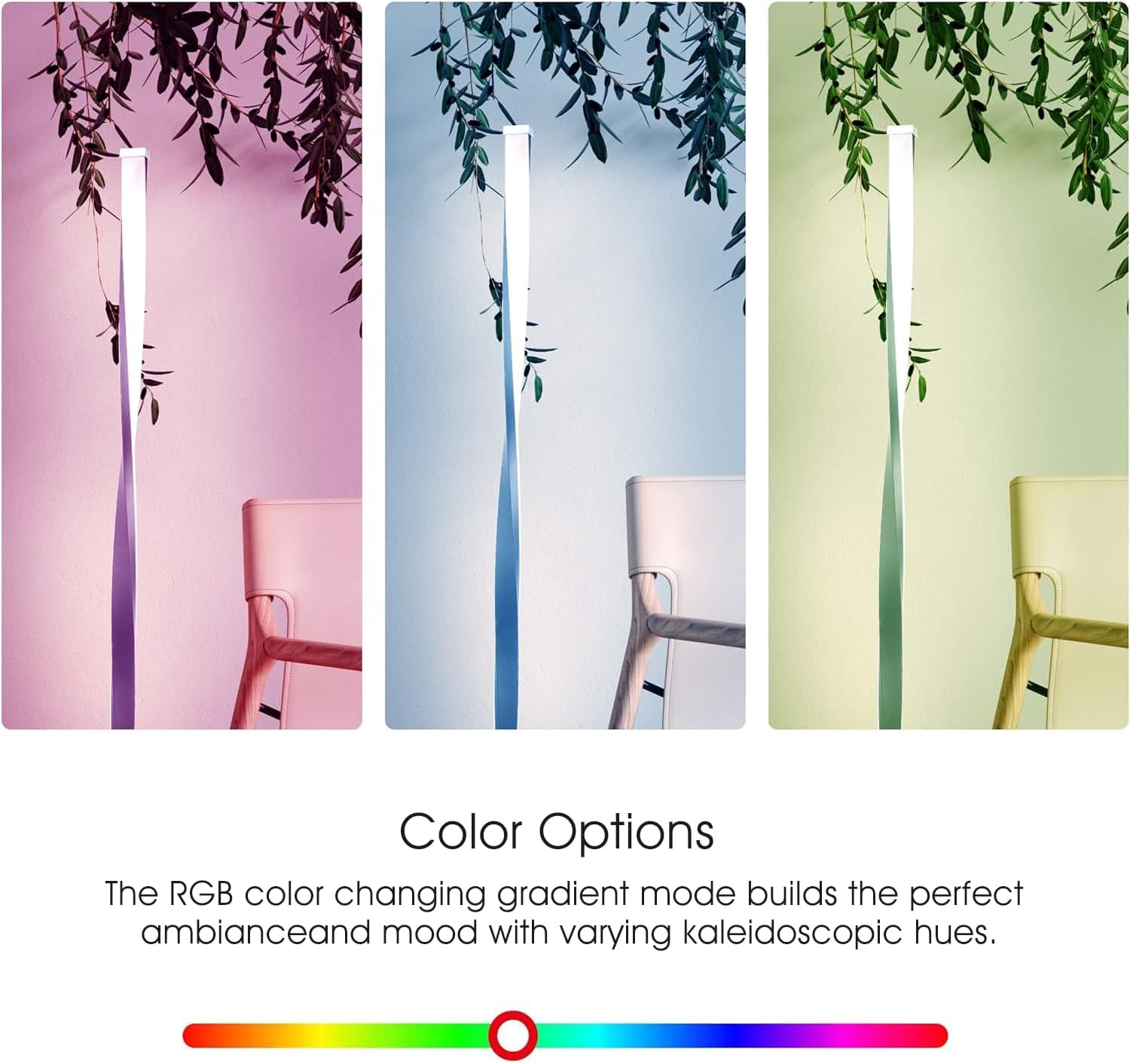 Brightech Helix LED Bright Floor Lamp for Living Rooms & Bedrooms, 48" Tall Pole Lamp, Dimmable Standing Lamp (Warm White Light with Black Frame)