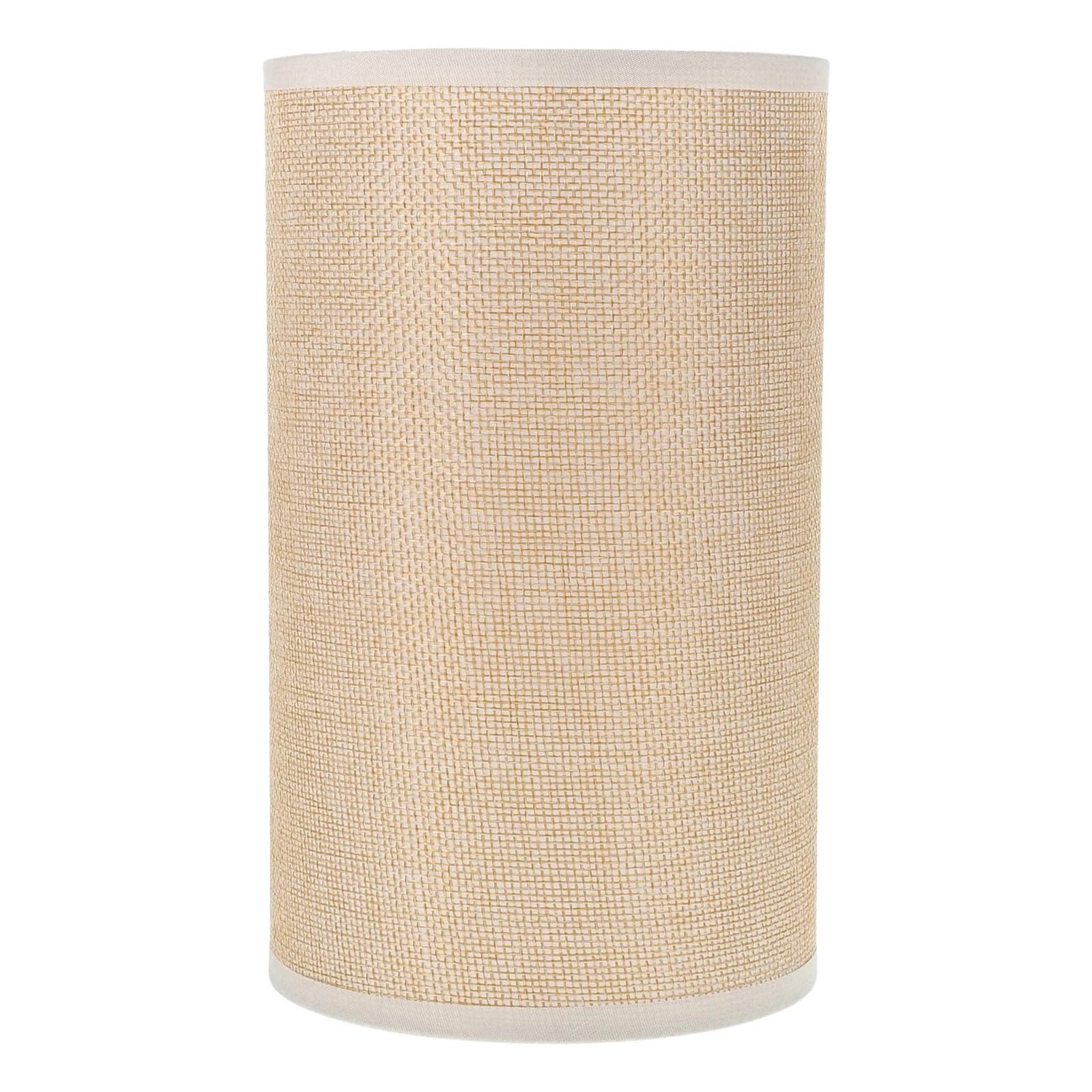 Luxemetals One Color Beige Fabric Drum Lampshade E27 Socket