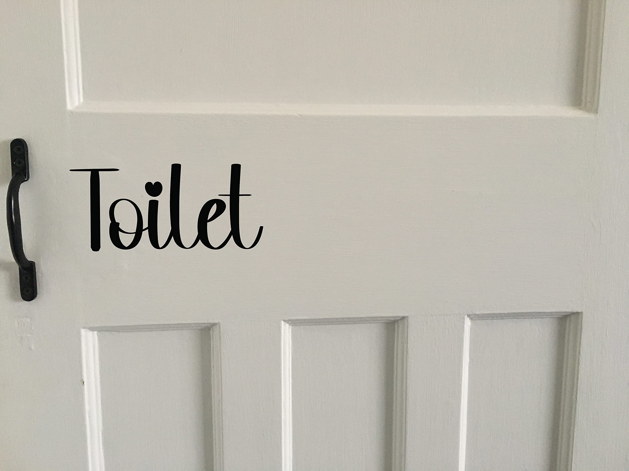 Home Door Sign Stickers - Bedroom Décor - Bathroom Door Sign - Toilet - Kitchen - Living Room (Toilet)