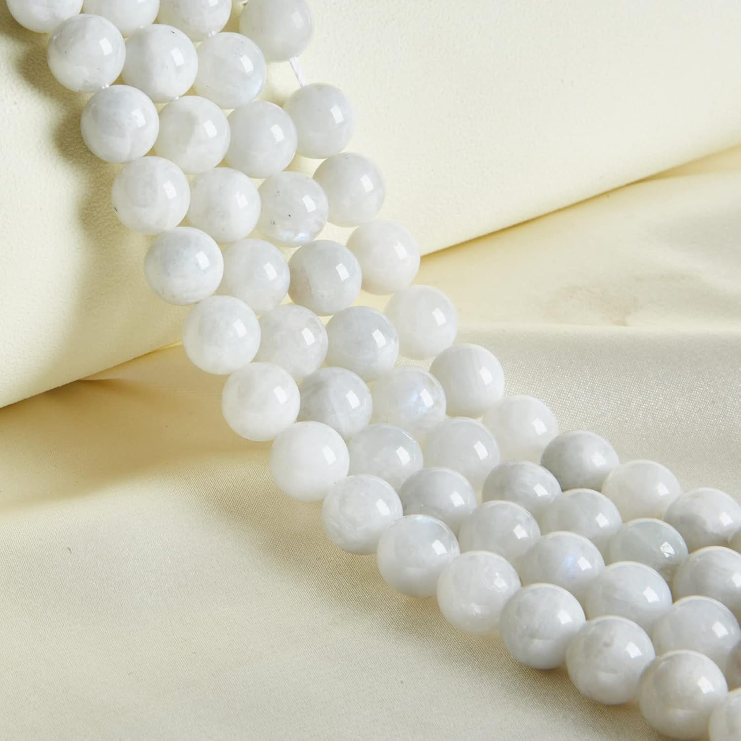 100pcs 8mm Moonstone Beads Natural Gemstone Beads Round Loose Beads for Crafting and Jewelry Making - Image 3