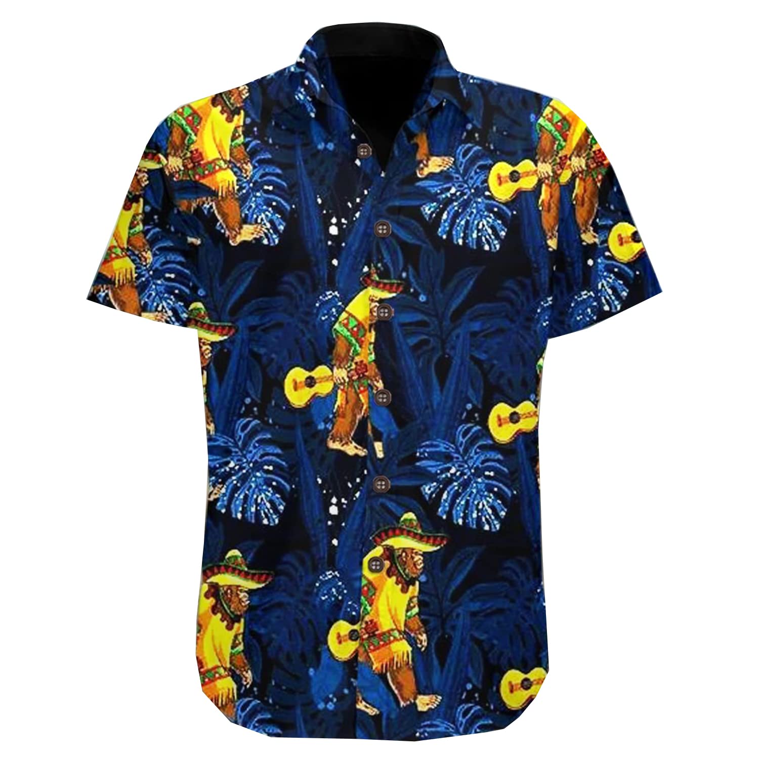 GenericBigfoot Hawaiian Shirts for Men - Sasquatch Button Down Mens Hawaiian Shirts Short Sleeve Series 13