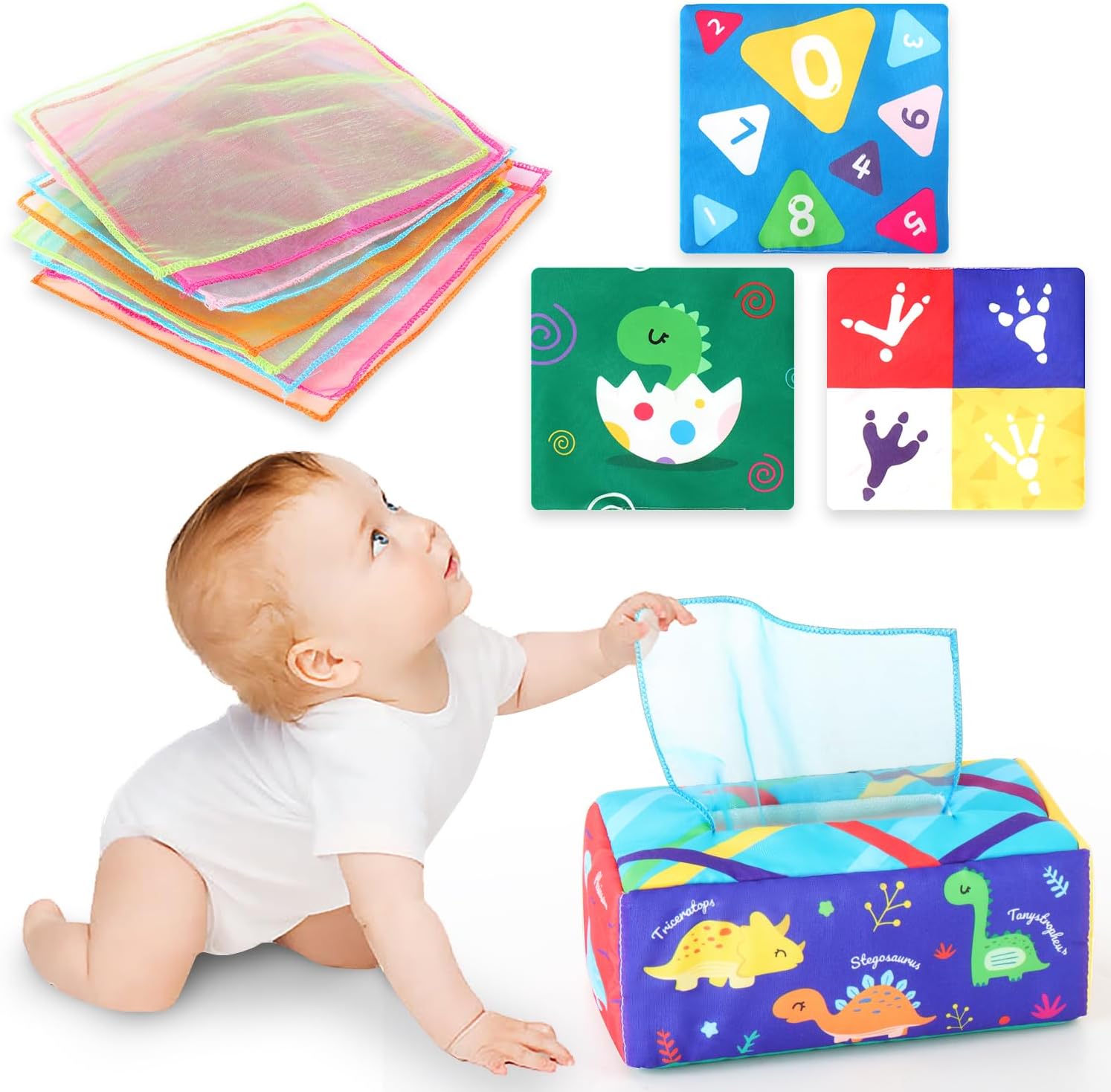 Montessori Sensory Tissue Box for Babies 18 Months+