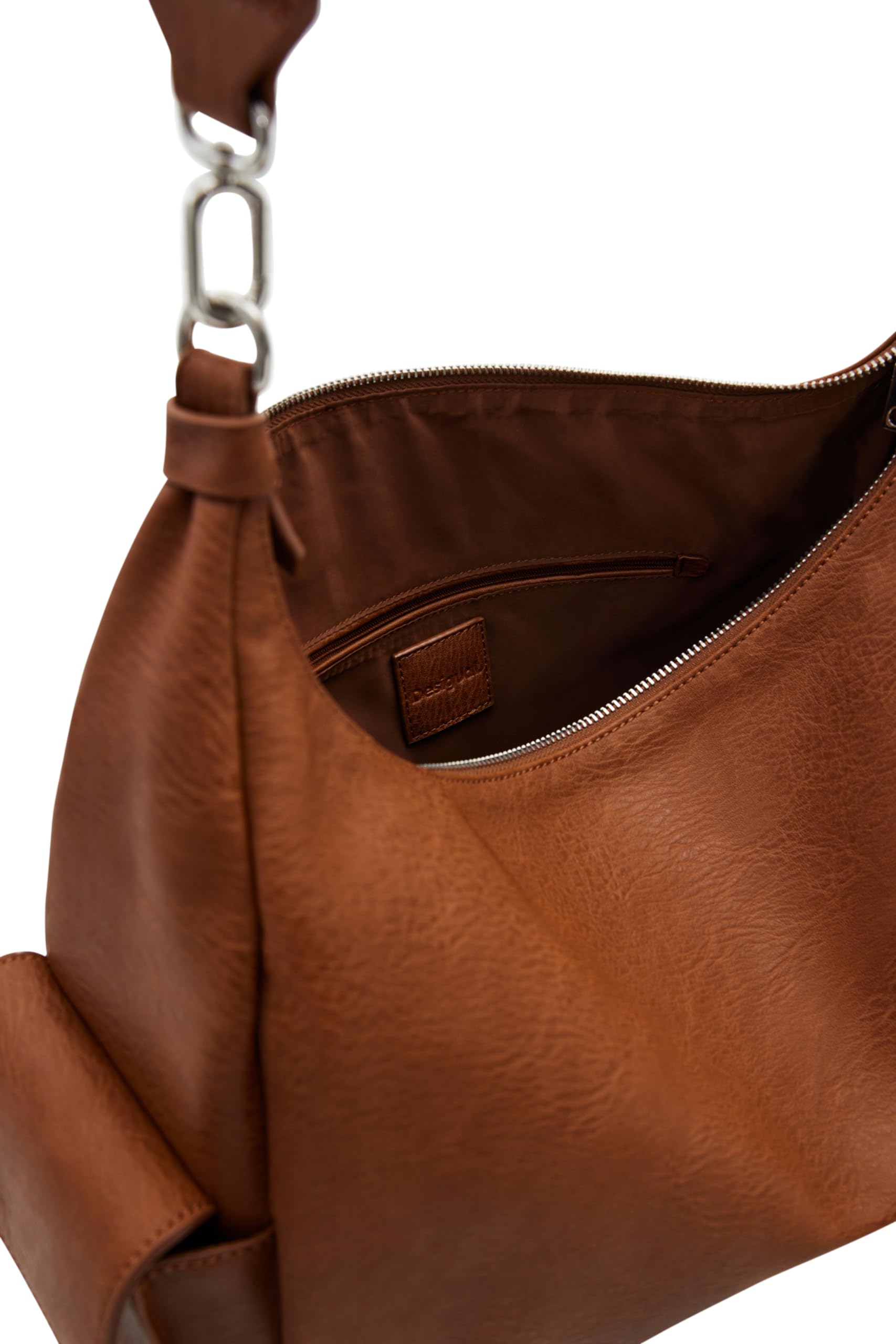 Desigual bolso de hombro bolso bandolera Half Logo 24 Brasilia Shoulder Bag Leather West marrón