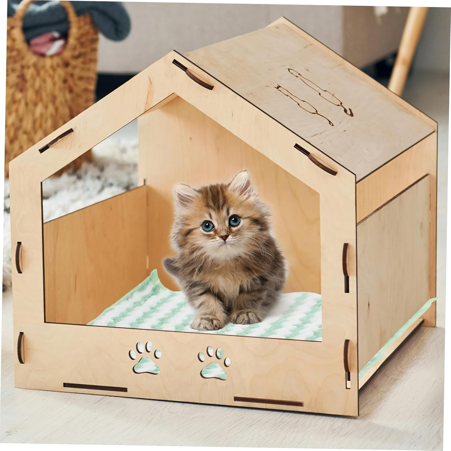 25x25cm Soft Thick Colorful Hamster Bedding Mats 6pcs Washable PET Cage Liners for Small Animals Comfortable Pee Pads for Hamsters Hedgehogs and Squirrels