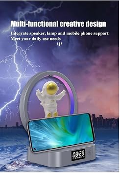 Manyetik Mıknatıslı Astronot Bluetooth Hoparlör, Tws Radyo, Kablosuz Subwoofer, Rgb, Tf, Aux, Usb