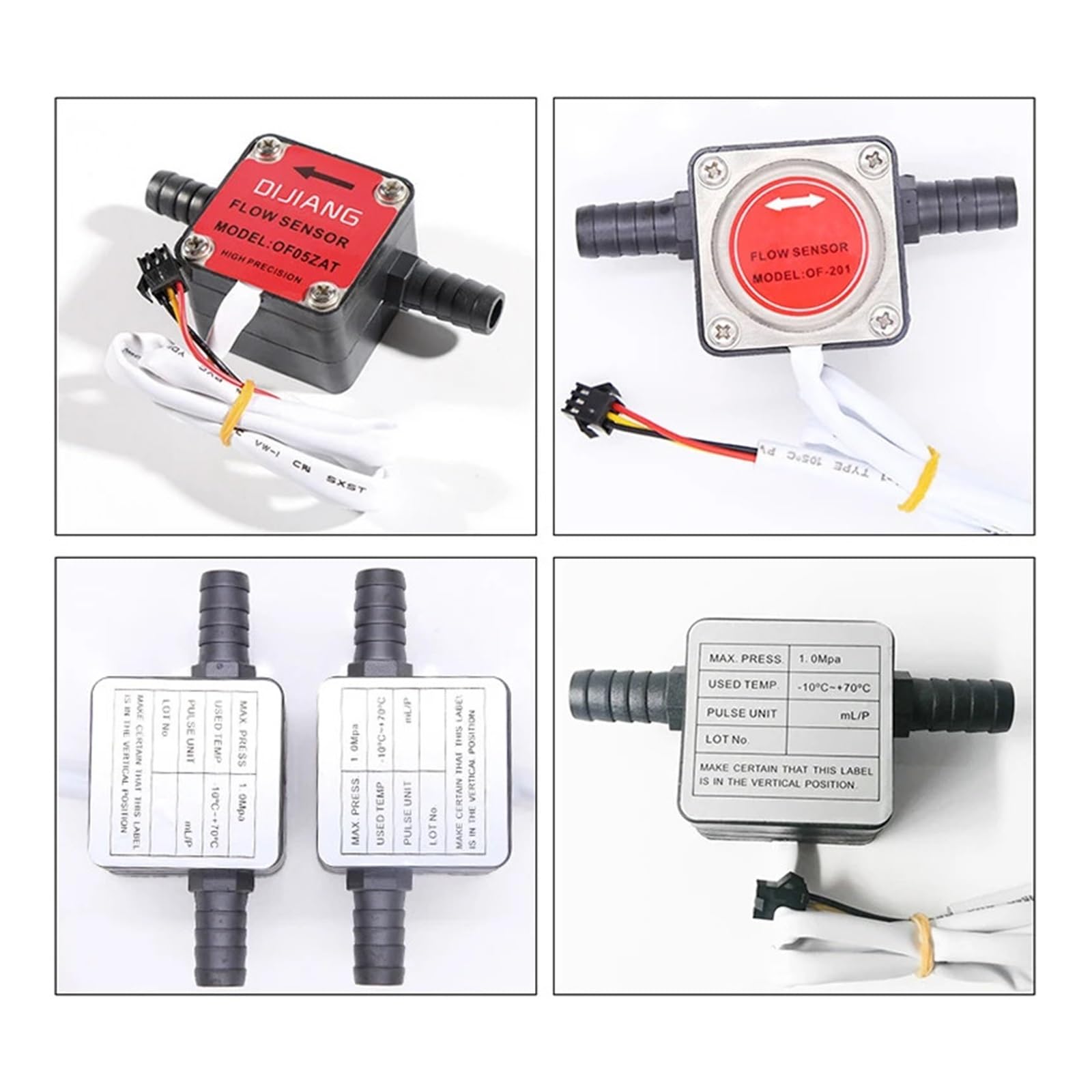 Medidor de flujo de agua, Medidor De Flujo Engranaje Manguera DN10, Sensor Pasillo Pagoda 13MM, Aceite Químico Leche, Interruptor For Líquido Viscoso DC5~18V(Square cover)