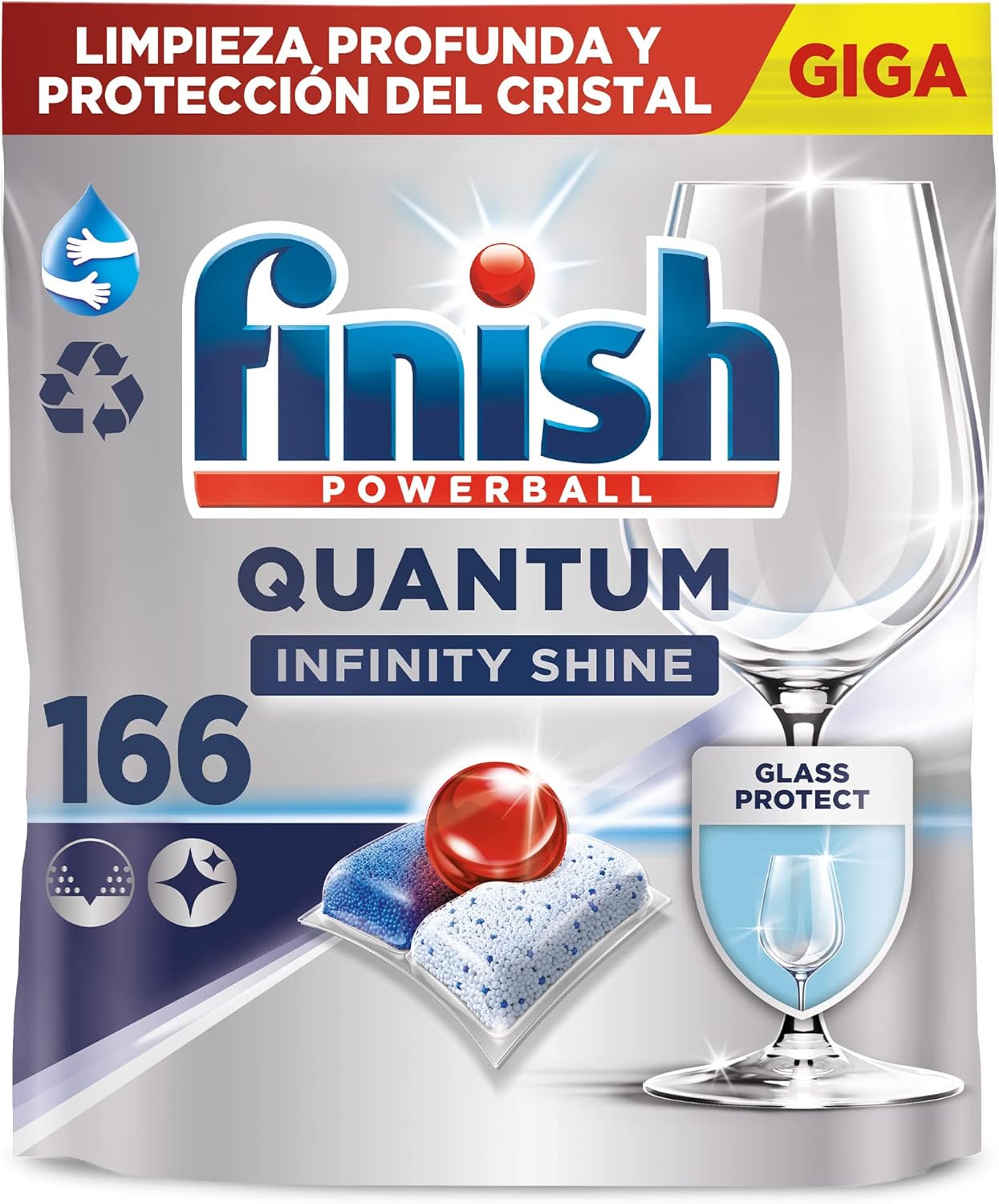 166 pastillas Finish Powerball Quantum Infinity Shine por 24,99€ ¡¡35% de descuento!!