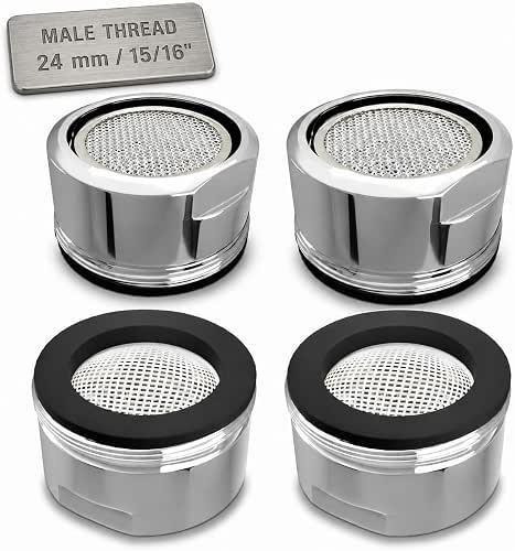 4Pcs Bathroom Faucet Aerator Replacement, 15/16 in Male Thread, 2.2