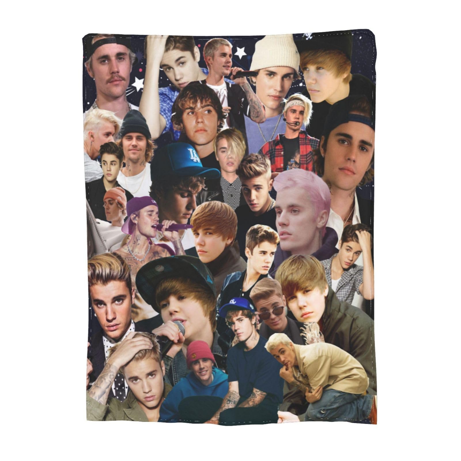 Sweung Singer Justin Blanket Throw Blanket Soft Plush Travel Blanket for Bedroom Living Room Couch Office All Season Gift for Women Men Girls Boys 50"x40"