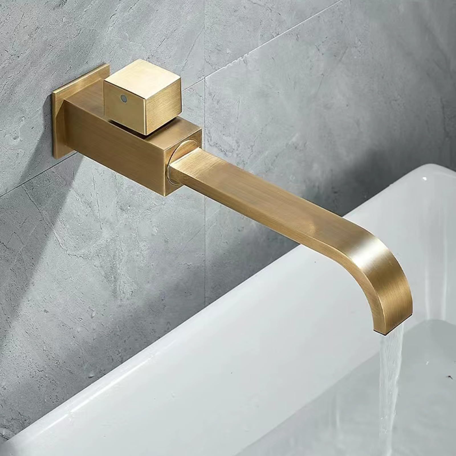FQWNCIEG Cold Water Basin Tap Antique 360° Rotating Waterfall Taps for Bathroom Sink Brass,Imitation of Antiques