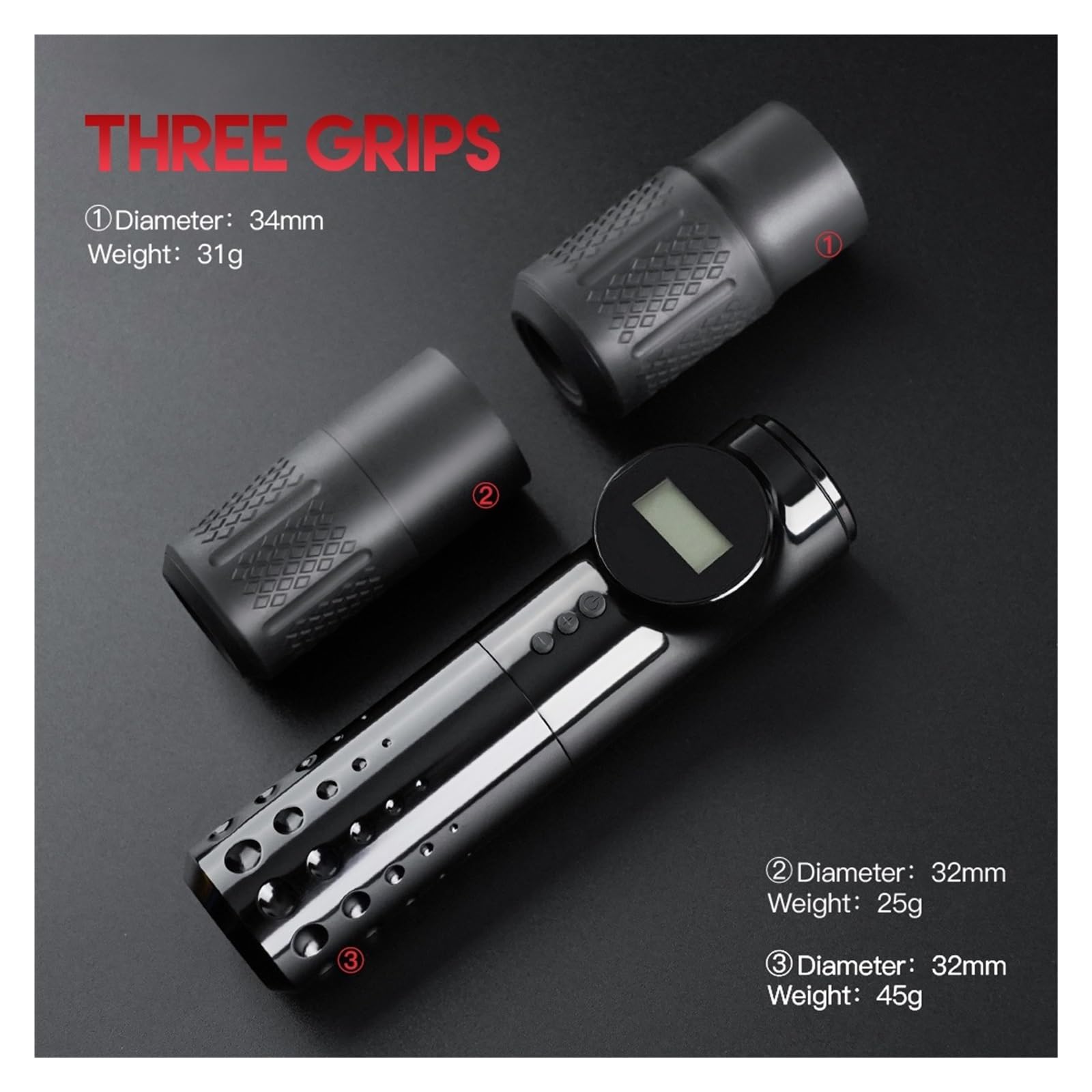 Macchina For Trucco Permanente Con Display A LED For Penna Rotativa For A Batteria Senza Fili For Tatuatore Operazioni Tatuaggio Semplici Fluide(Mast Lancer-Black)
