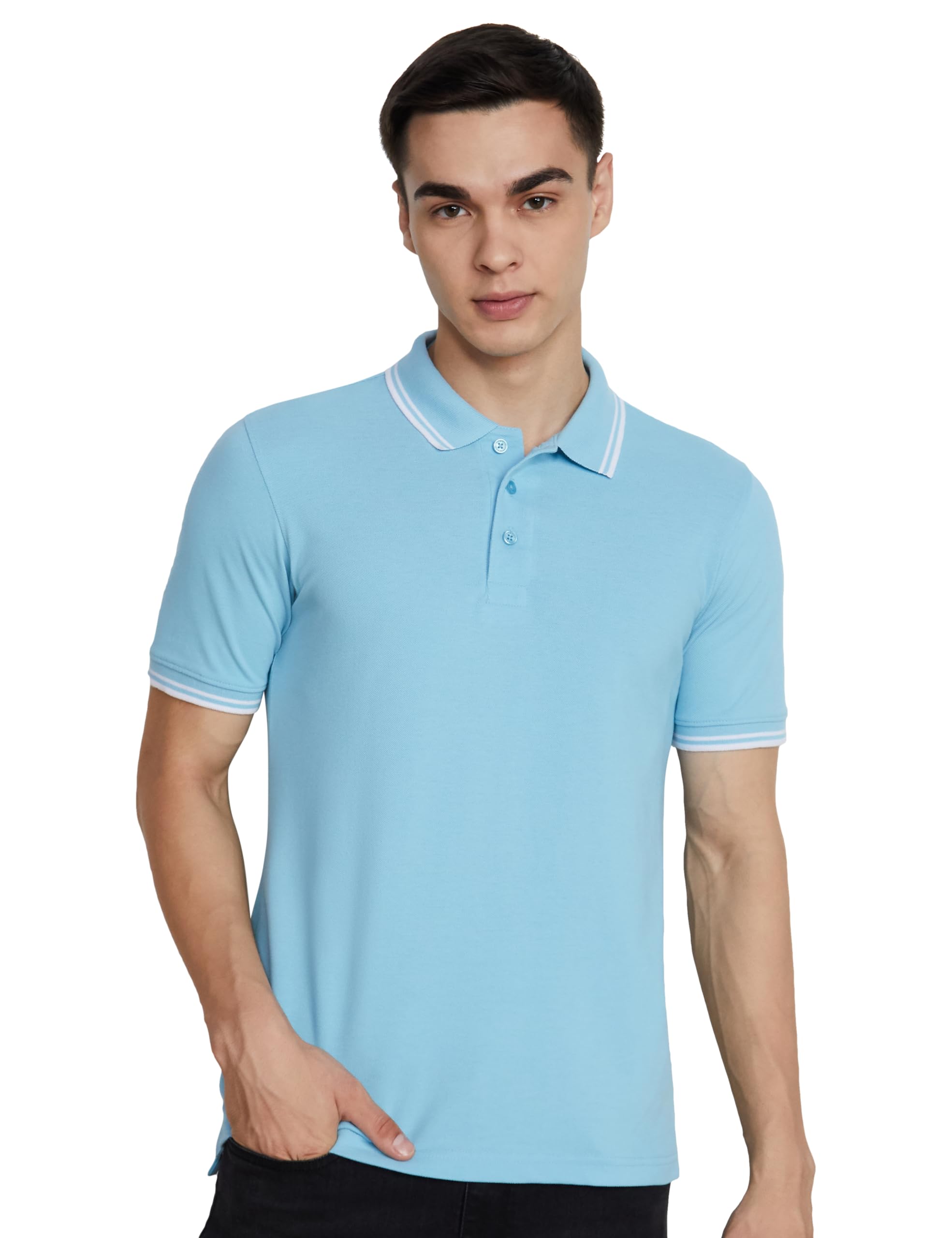 Men's Solid Cotton Rich Polo T Shirt | Classic Collar Tshirts | Half Sleeves | Plain-Regular Fit (Available in Plus Size and Combo Pack of 2)