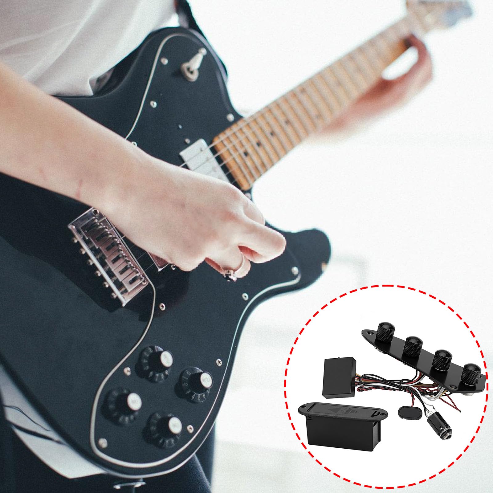 Prewired Guitar Switches Control Plate Wire Loaded Control Plate With Switches Knob For Electric Guitar Playing Part