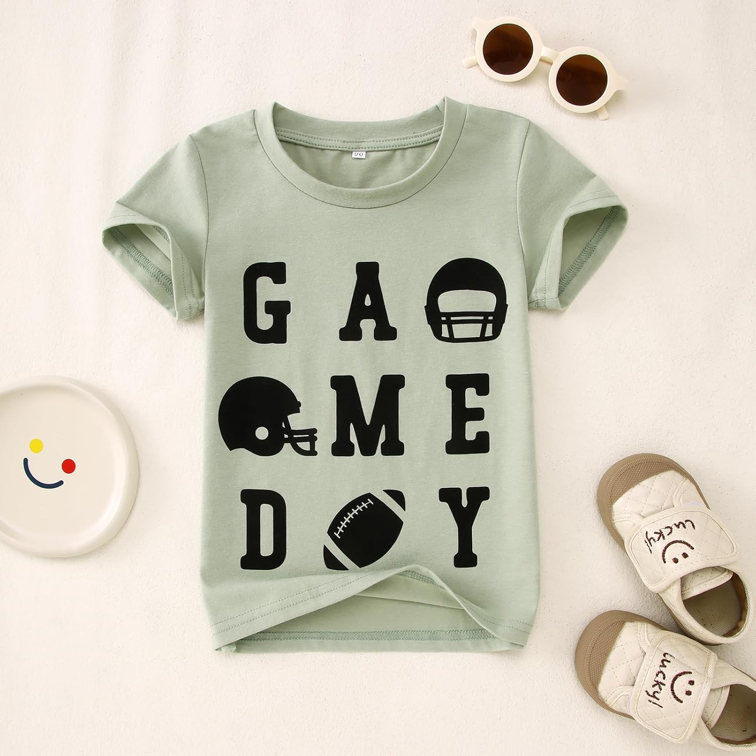 KEKEMI Football Shirts for Toddler Baby Boys Funny Game Day T-Shirt Ballgame Outfit Football Fans Gift Tees Cute Sports Tops - Image 6