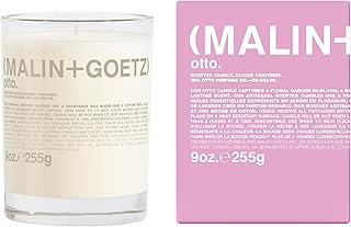 MALIN+GOETZ 9oz Scented Candle | Hand-Poured Soy Wax with Unique Fragrance Blends | Clean-Burning, Vegan & Cruelty-Free | Bergamot, Sage, Otto, Tomato, Strawberry, Cannabis, Dark Rum & Leather