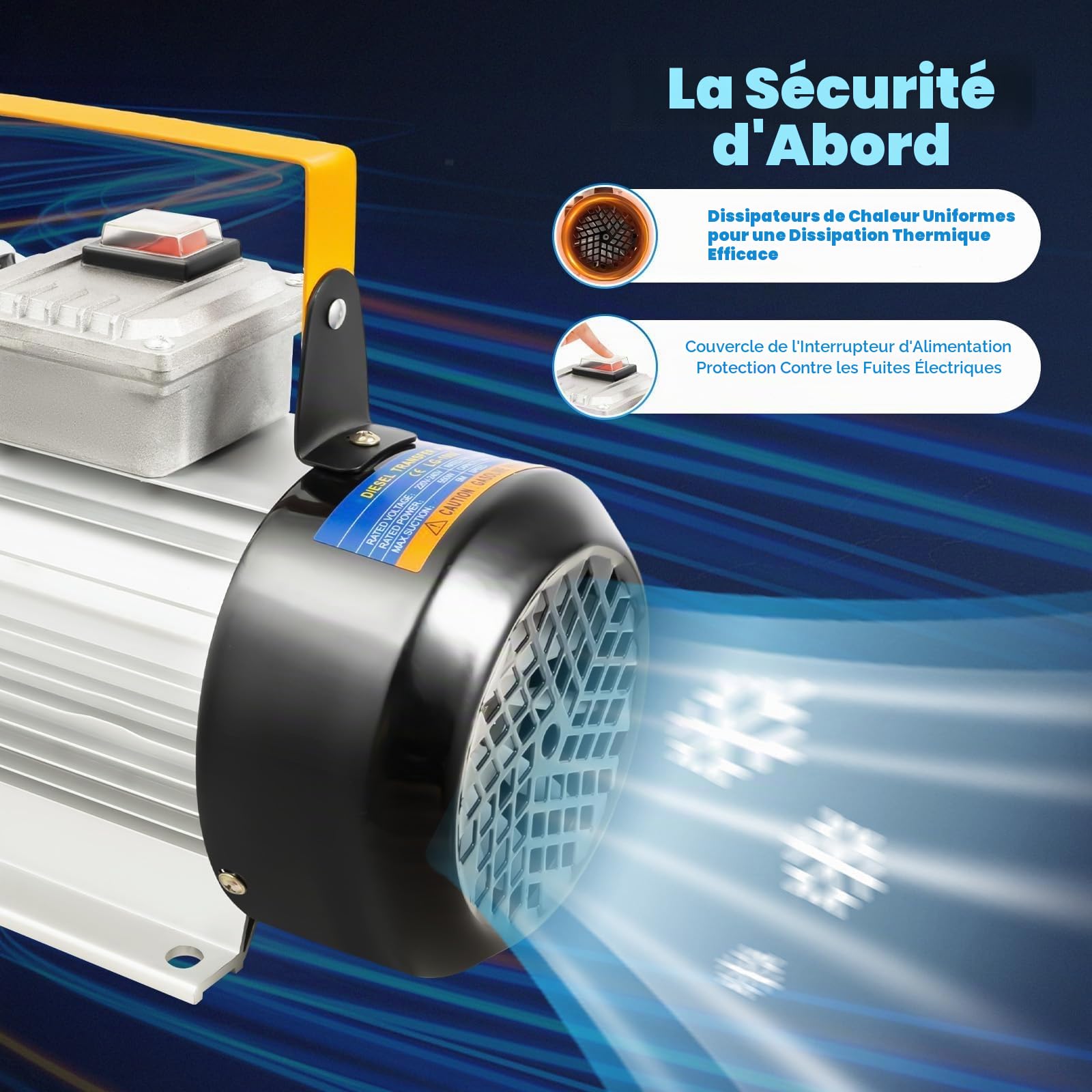 Pompe Electrique Carburant 550W 2800 r/min, Pompe Gasoil 220V Autoaspirante Débit 20-60 L/min Pour Fûts Camions Pellettes Bateaux Avec Filtre Et Base Stable