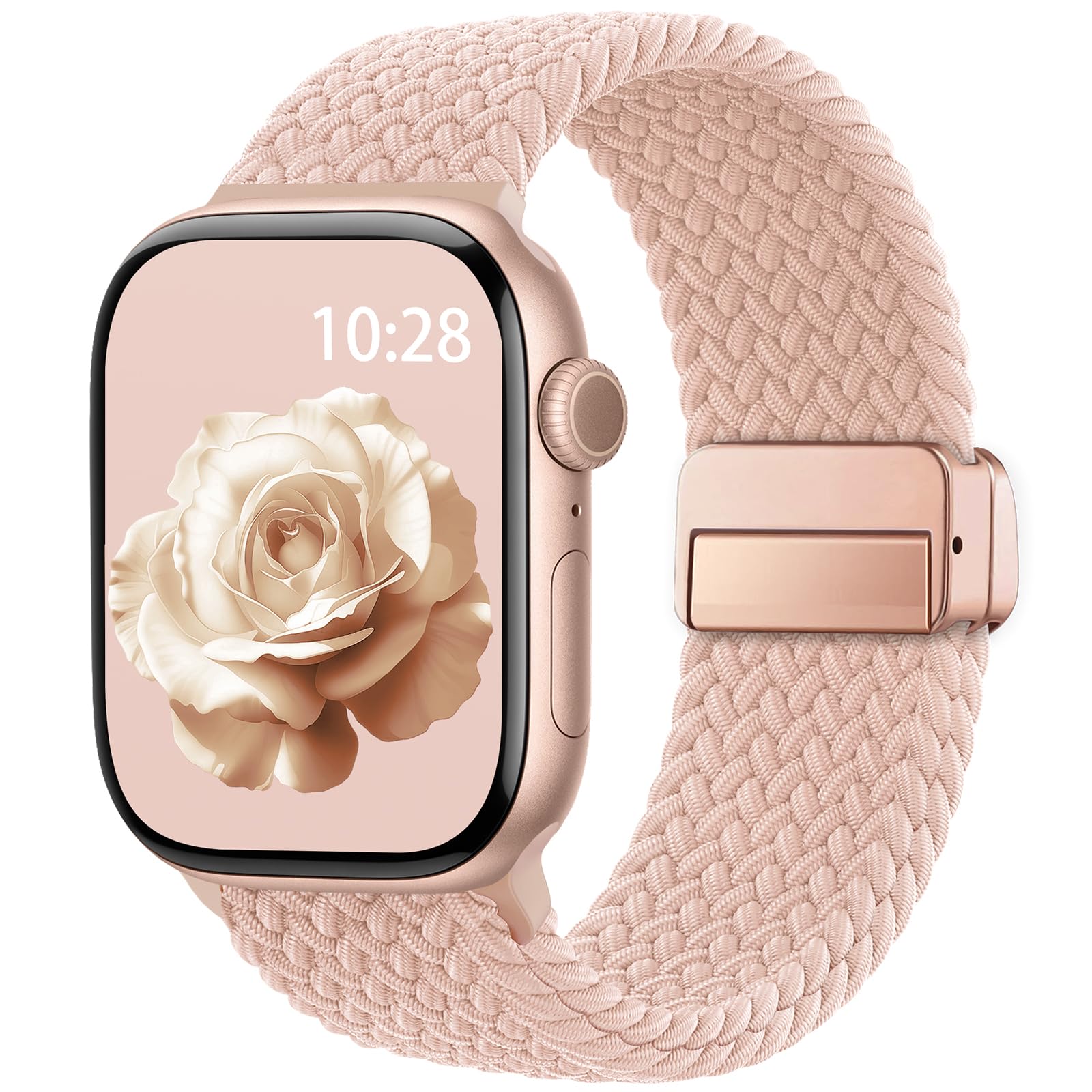 Photo 1 of Braided Stretchy Magnetic Band Compatible with Apple Watch Bands Women Men
