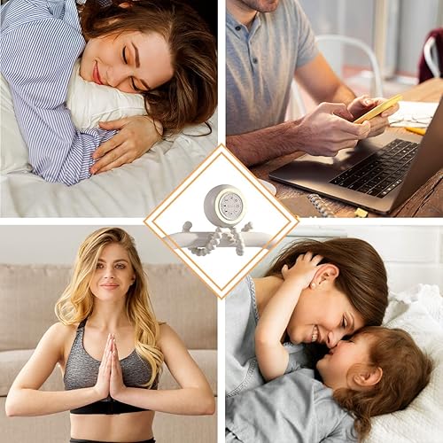 Miniatura 7 de Easysleep Máquina de sonido portátil para bebé y adulto, máquina de ruido blanco con 30 sonidos relajantes, 32 niveles de volumen, 4 temporizadores,