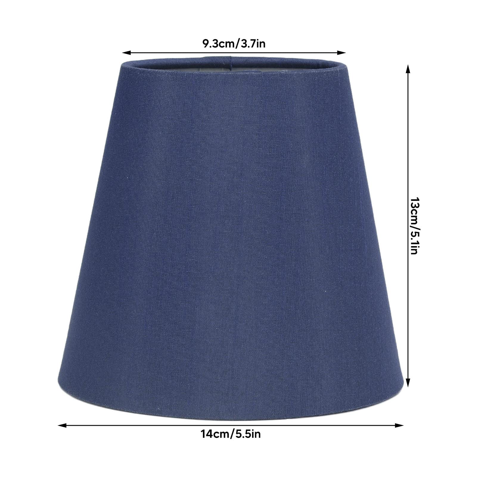 Small Lamp Shades Set of 6, Lamp Shades for Table Lamps Dark Blue Clip on Lamp Shade for E14 Bulb, 9.3cm x 14cm x 13cm - Image 4