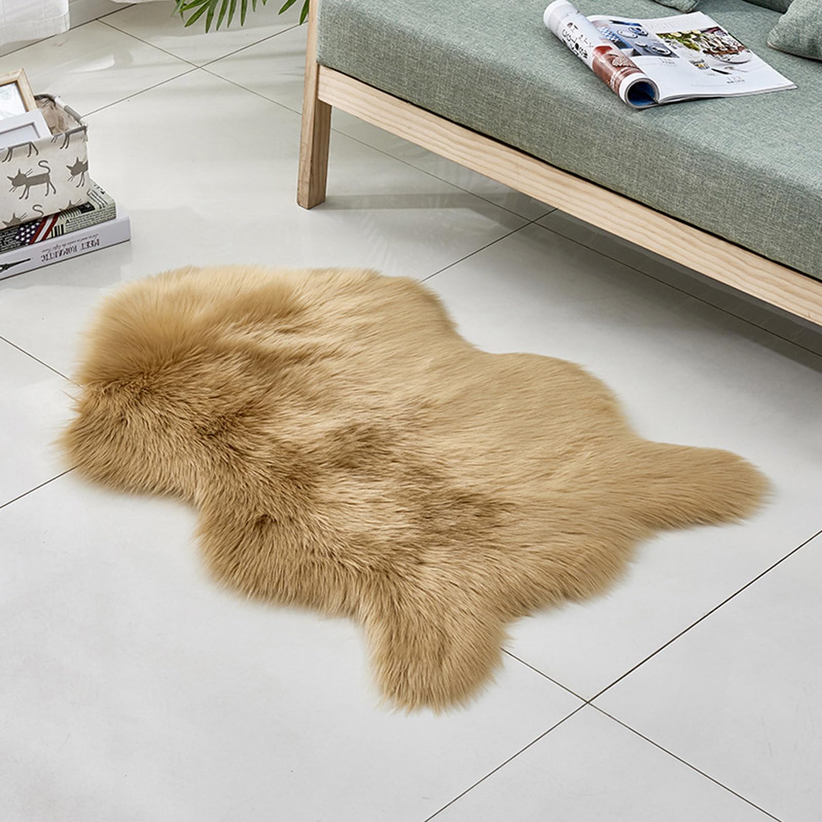 Rug, Soft Fluffy Rug Faux Wool Shaggy Area Sofa Cover Seat Cushion Hairy(3ft*5ft)