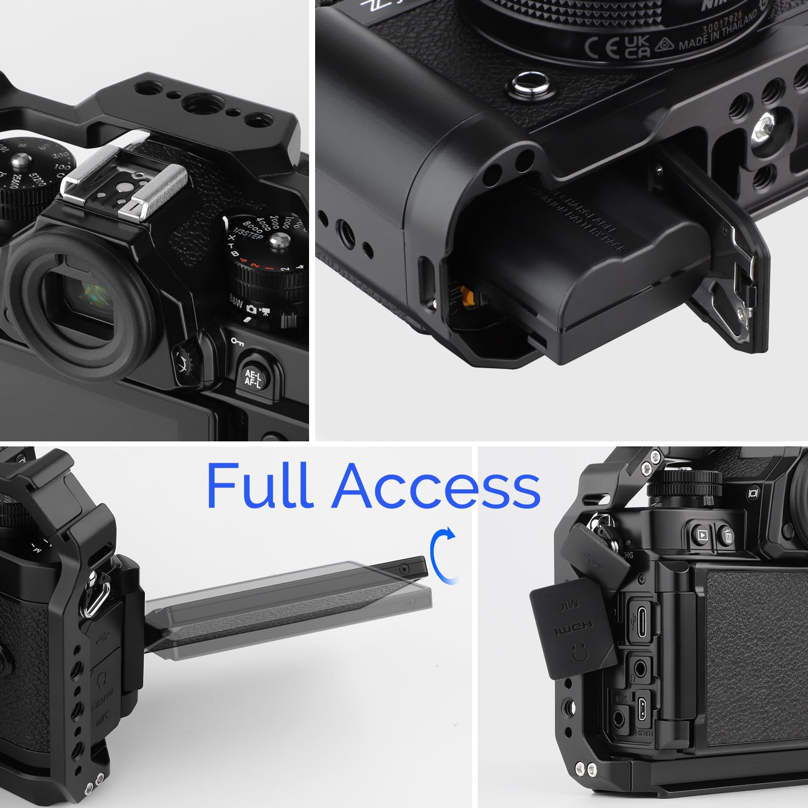 オーダー受付❁﻿カメラ アレンジカメラ フレーム Amazon.co.jp: LEFTFOTO カメラケージ Nikon Z f用 ハンドルグリップ