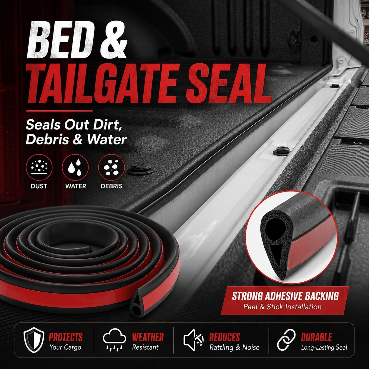 Truck Bed and Tailgate Seal Kit for Tonneau Cover & Truck Bed