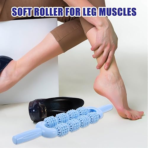Miniatura 4 de SOIMISS Massage Roller for Legs Muscle, Calf Massager Roller Runner Device, Sports Leg Massager with Handle, Portable Relax Muscle Stick for