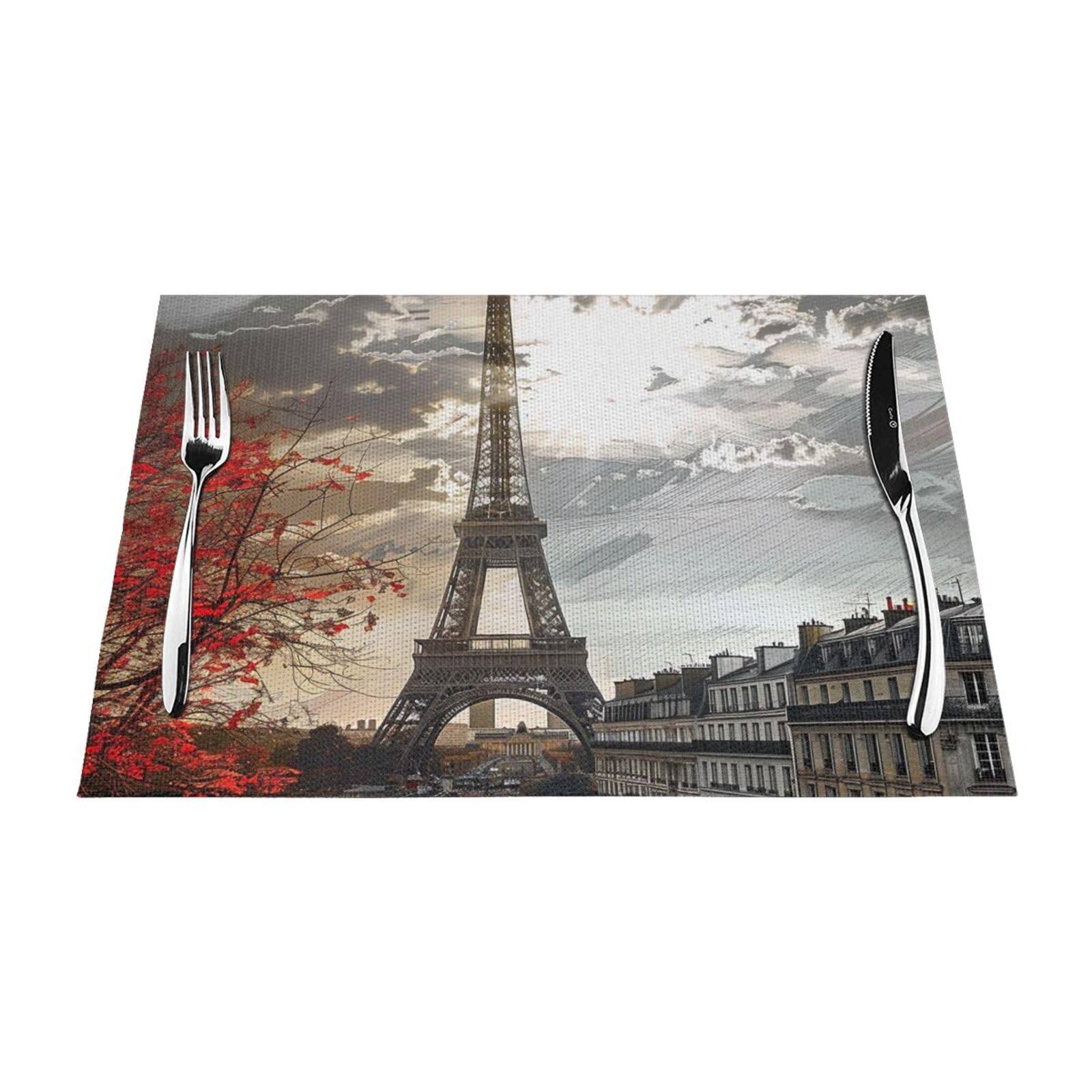Sets de table Paris en PVC : le lot de 6 idéal pour cadeaux de cuisine utiles et chics