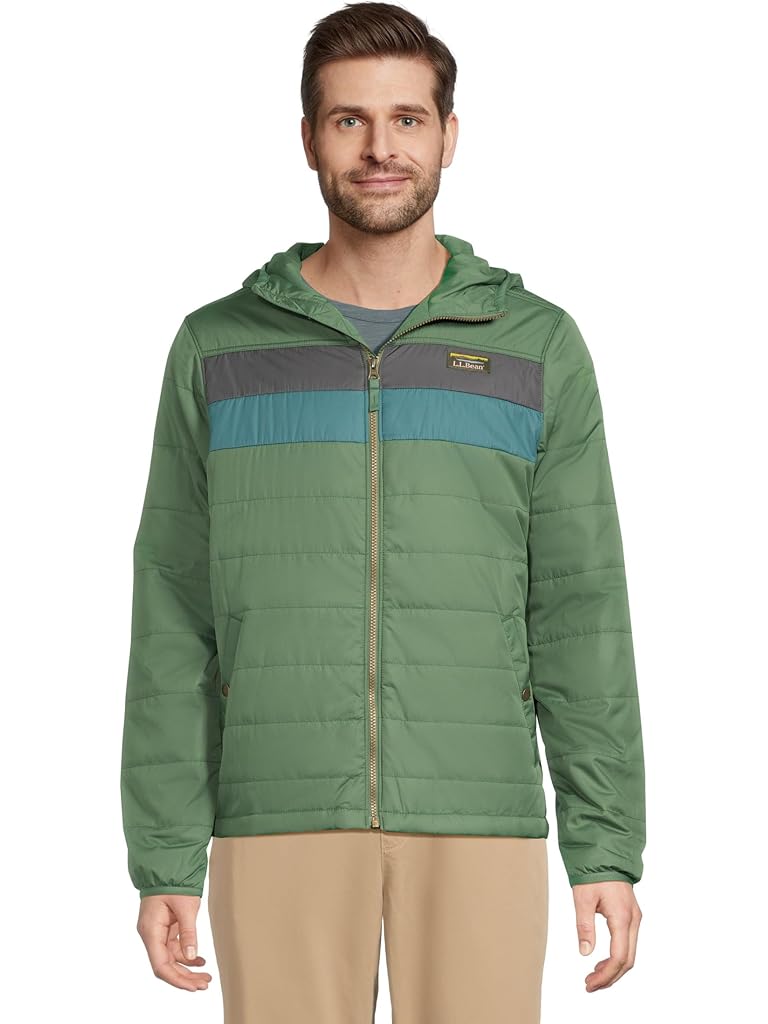 Multi L.L.Bean Mountain Classic Puffer Hooded Jacket Color-Block Regular