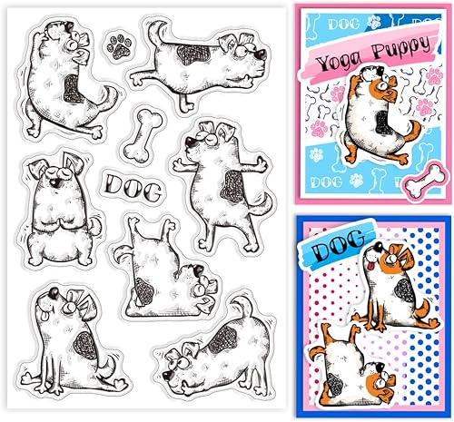 Miniatura 8 de GLOBLELAND Sellos transparentes para perros de bulldog francés, sellos de goma transparente para perros y amigos, sellos de goma para álbumes de