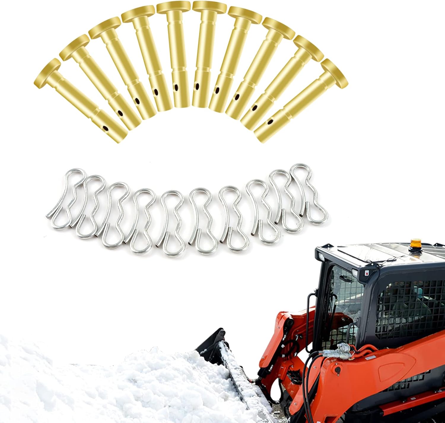 Nawouk 10 Pack Replacement Shear pins and Cotter pins for Cub Cadet 738-04124 and 714-04040 MTD Snow throwers